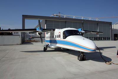 Photo of the aircraft used to transmit quantum information