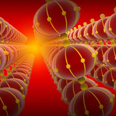 Artist's impression of a topological cluster-state quantum computer of the future using paper lanterns